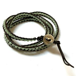 Woven Wrap Gemstone Bracelet